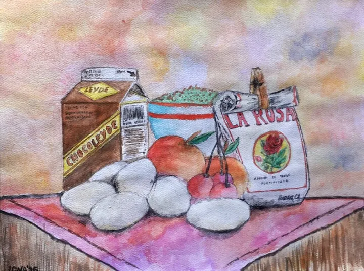 Acuarela No. 1 (Bodegón Hondureño), œuvre de Aziel Barrientos