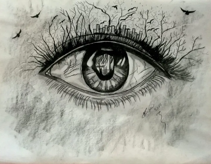 THROUGH MY EYE, artwork by Marini Tsambi