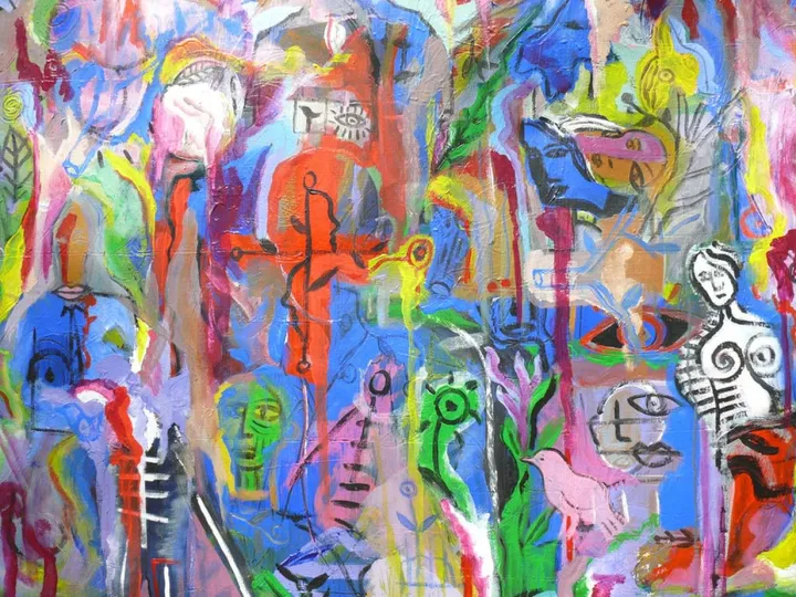 Chaos visuel dans la forêt k 4, œuvre de kinkas caetano