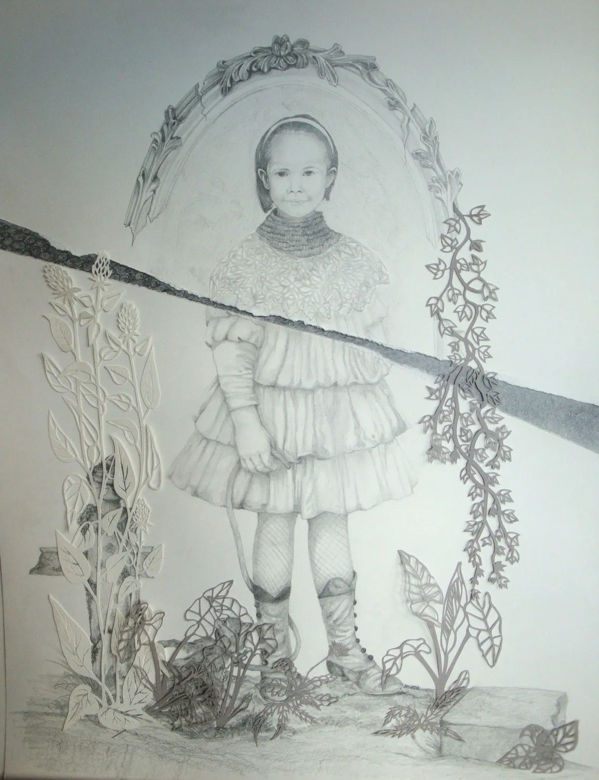 petite fleur de cimetiére  au chat, artwork by Chloé Clim