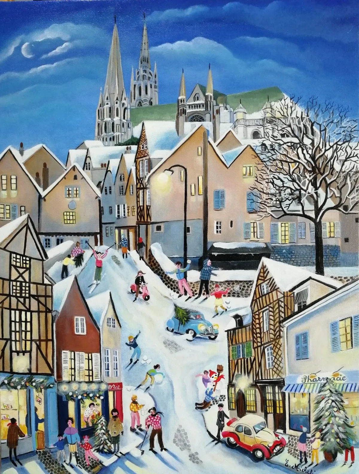 Préparatifs de Noël, artwork by Edith Micheli