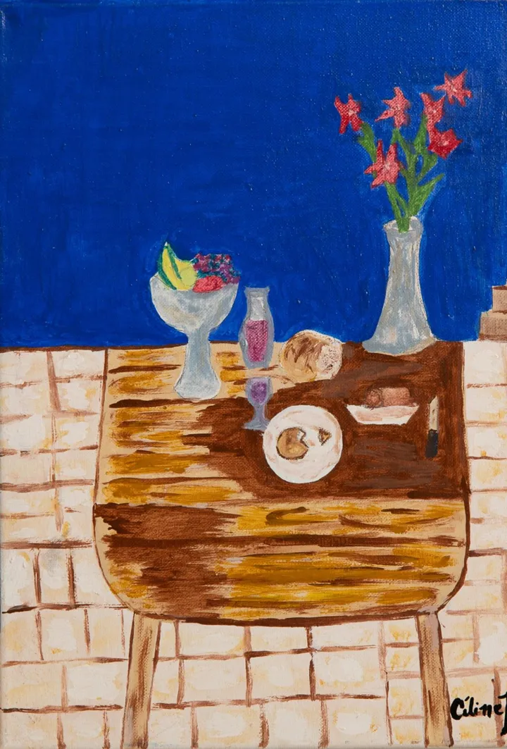 A la table, artwork by Céline Marcoux