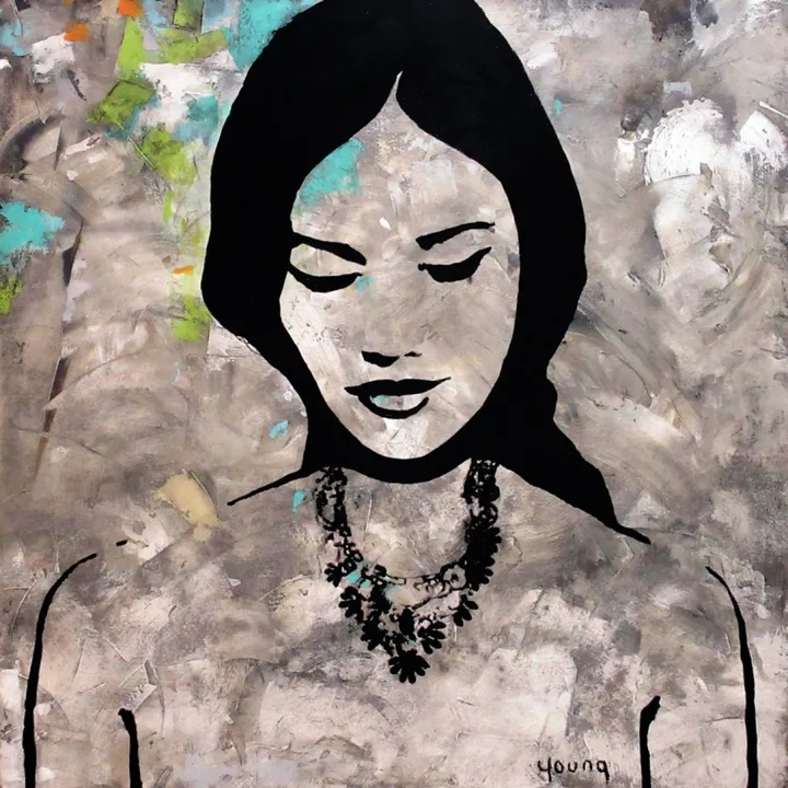 La fille au collier, œuvre de Steve Young
