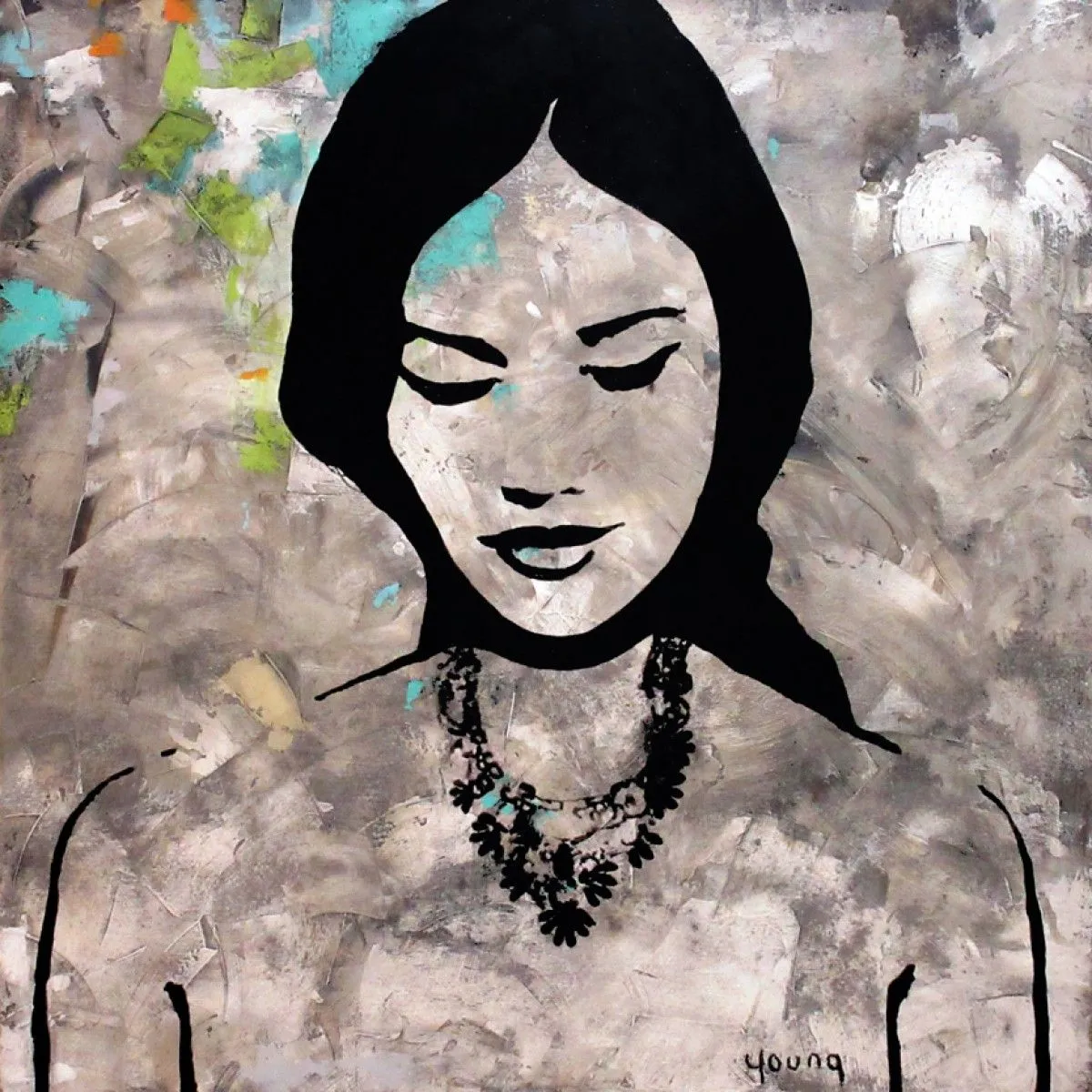 La fille au collier, œuvre de Steve Young