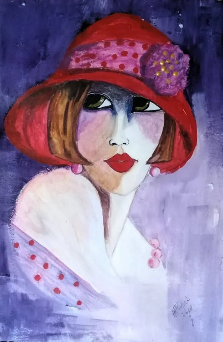 MISS ROSE HAT, artwork by Marini Tsambi