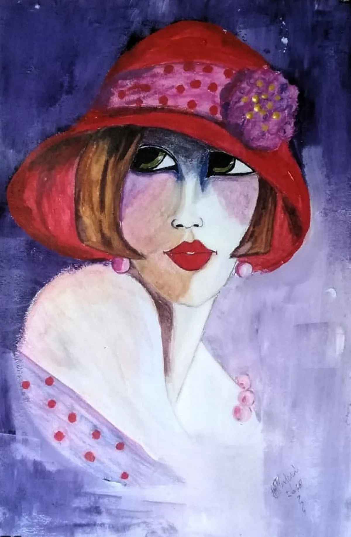 MISS ROSE HAT, artwork by Marini Tsambi