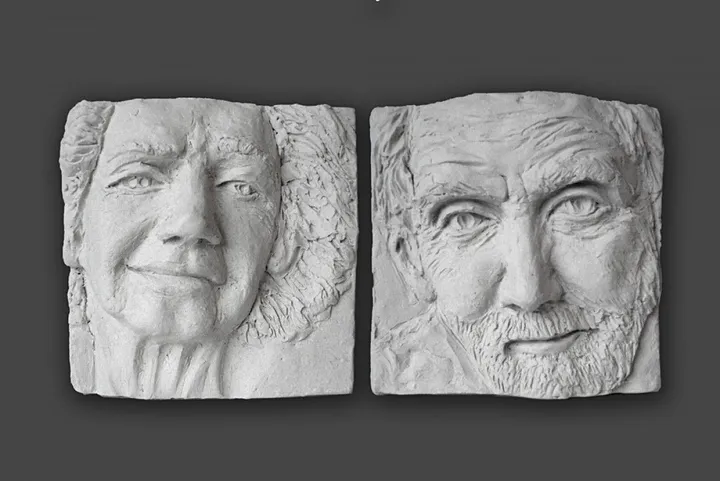 Nomatei portraits, artwork by Eleni Zevgaridou