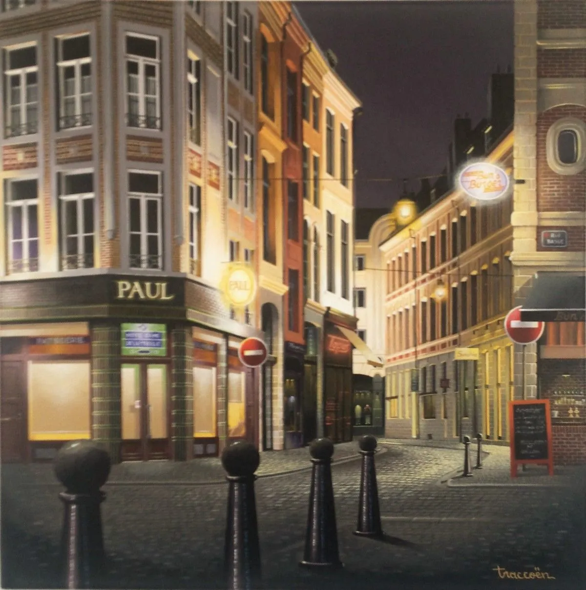 Lille by night, artwork by Thierry Traccoën