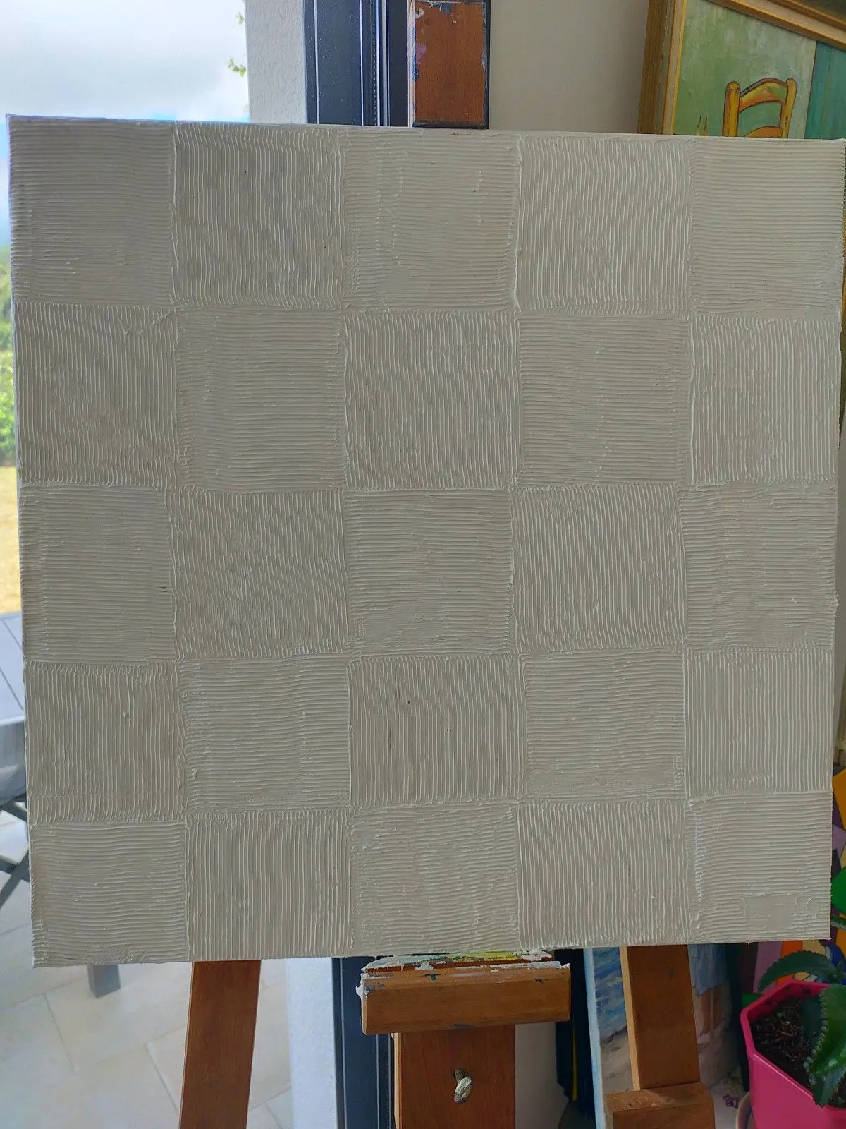 Carres blancs ., artwork by annick Ayoul