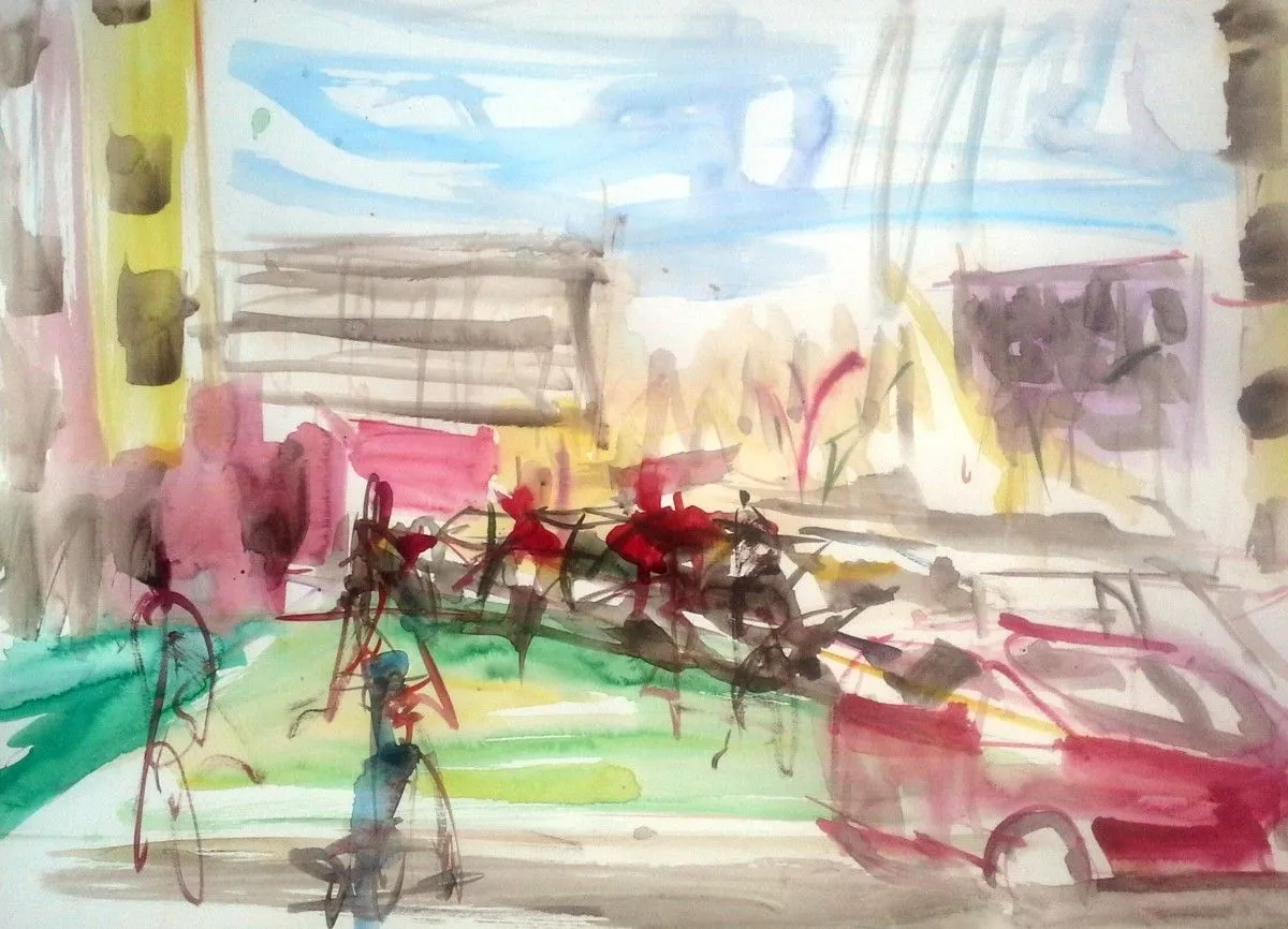 new neighborhood, artwork by Akpan Usoroh