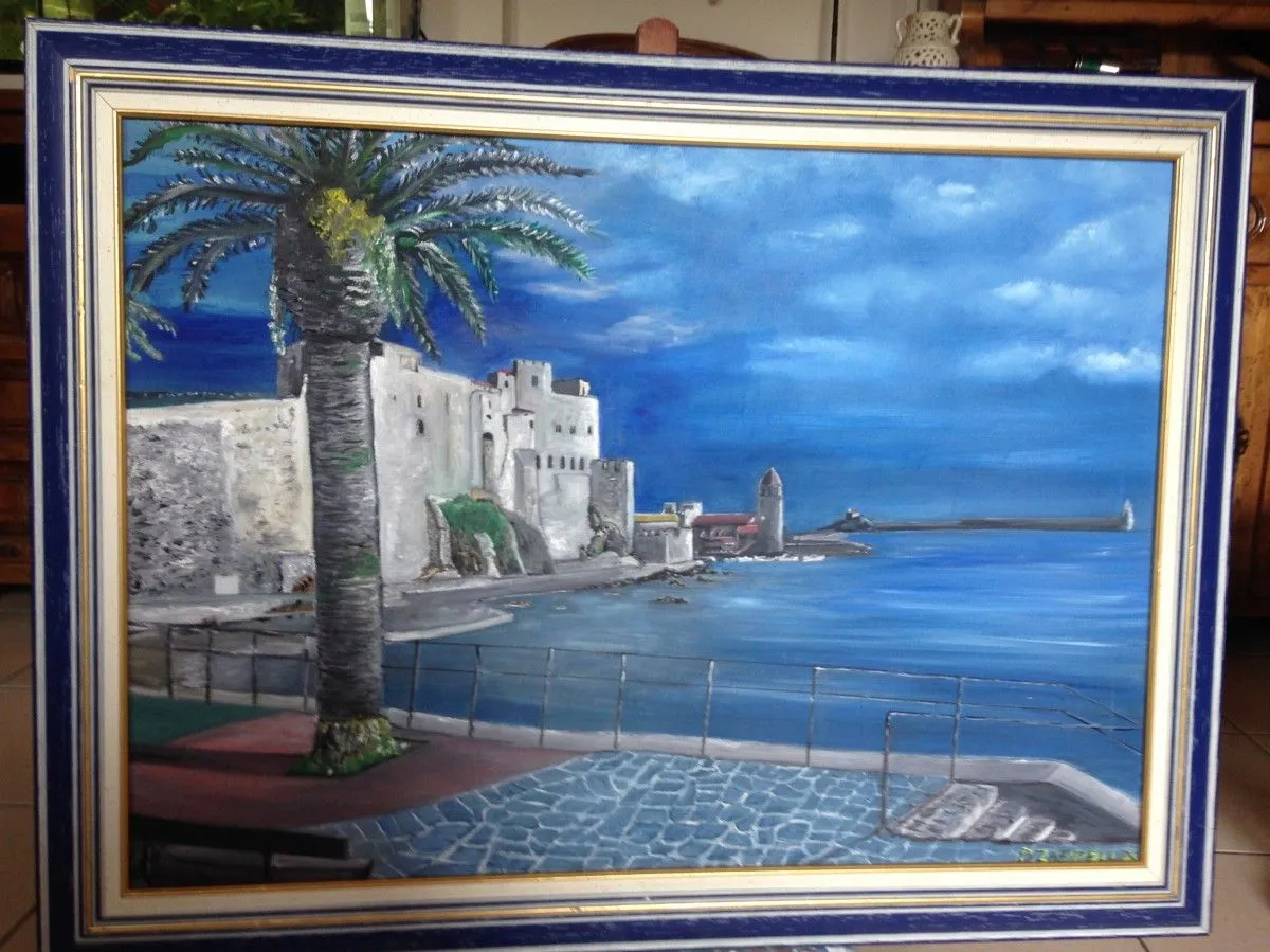 faubourg de collioure chateau Royal, œuvre de bernard zappella