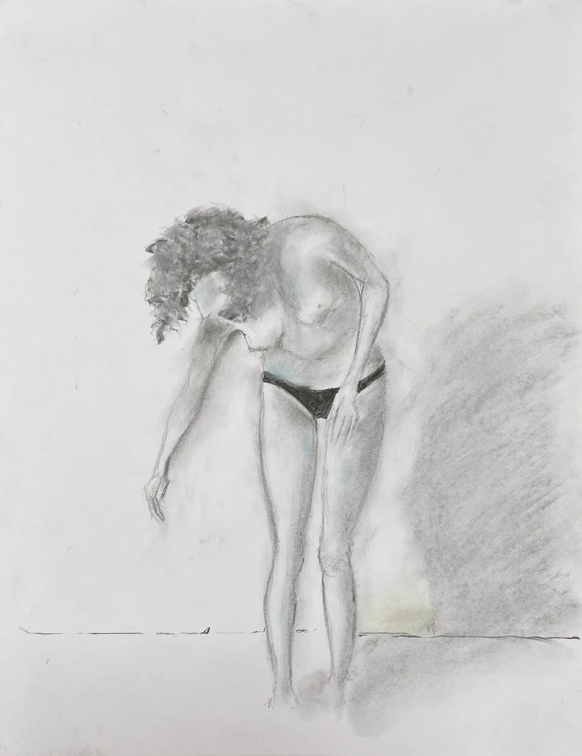 « Penchée » série baigneuses, œuvre de jean-claude issenmann
