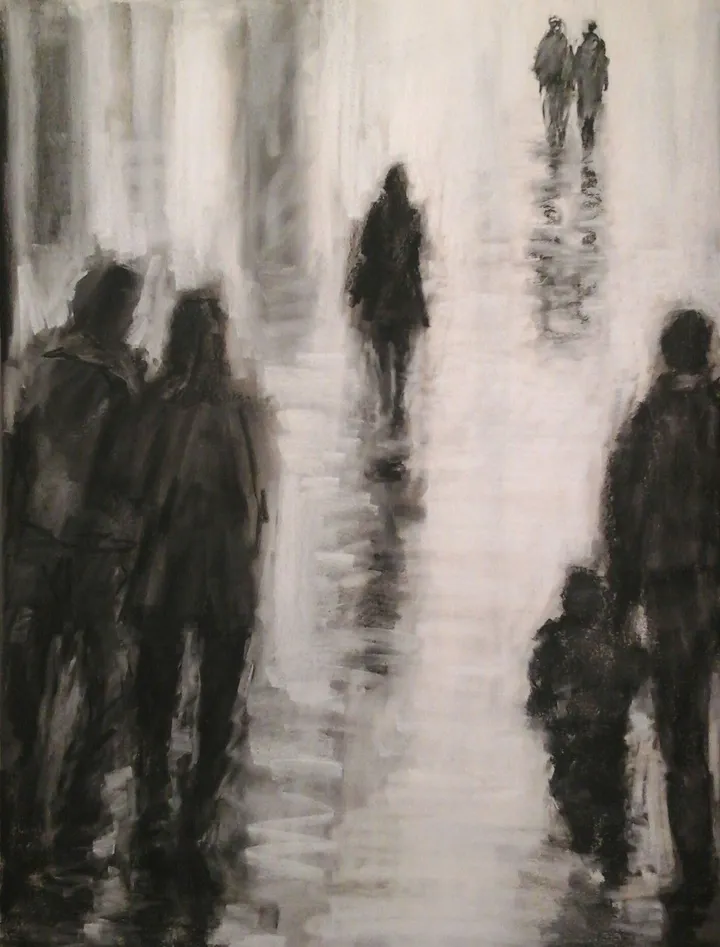 Caminantes IV, œuvre de Ricardo Valbuena