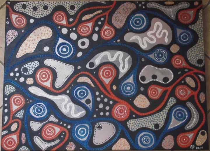 Esprit du serpent blanc, artwork by Evelyne Placet