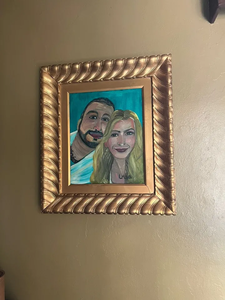 Chris and Barbara, artwork by Ligia Moya