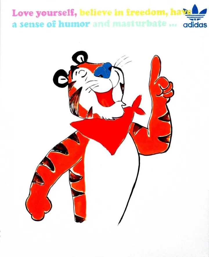 Pop art painting "Tiger", œuvre de Super Pop Boy