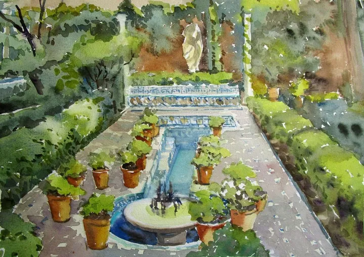 Patio Museo Sorolla, Madrid, œuvre de Tito Llorente