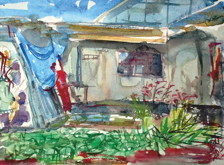 suburbs, artwork by Akpan Usoroh