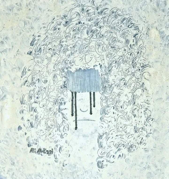 the crying of an asleep woman, artwork by Ali AlEzzi