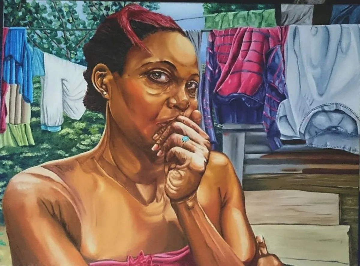 Washer Woman, œuvre de Bienvenido Siprian Baez Laureano