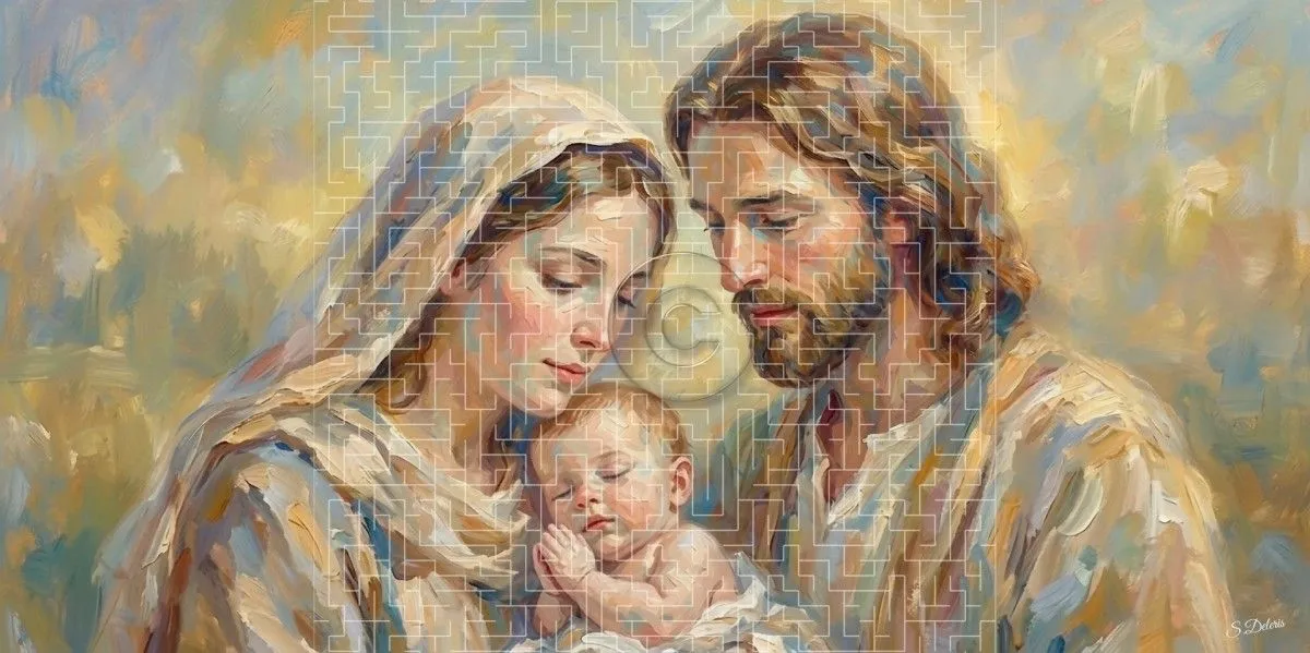 Jésus Marie et Joseph "La prière de jésus", artwork by Steve Deleris