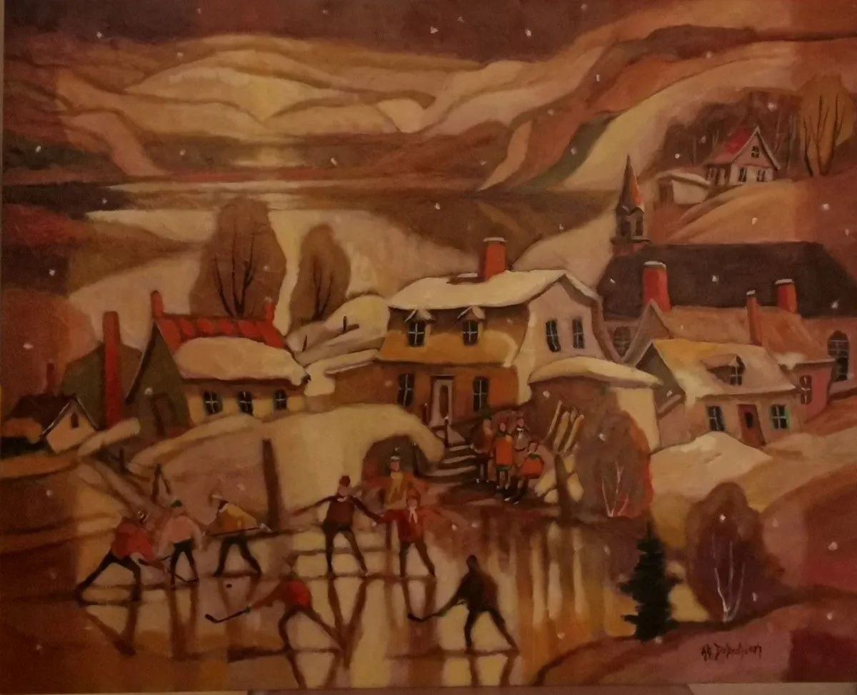 L'étang gelé (Charlevoix, artwork by Jean-Guy Desrosiers