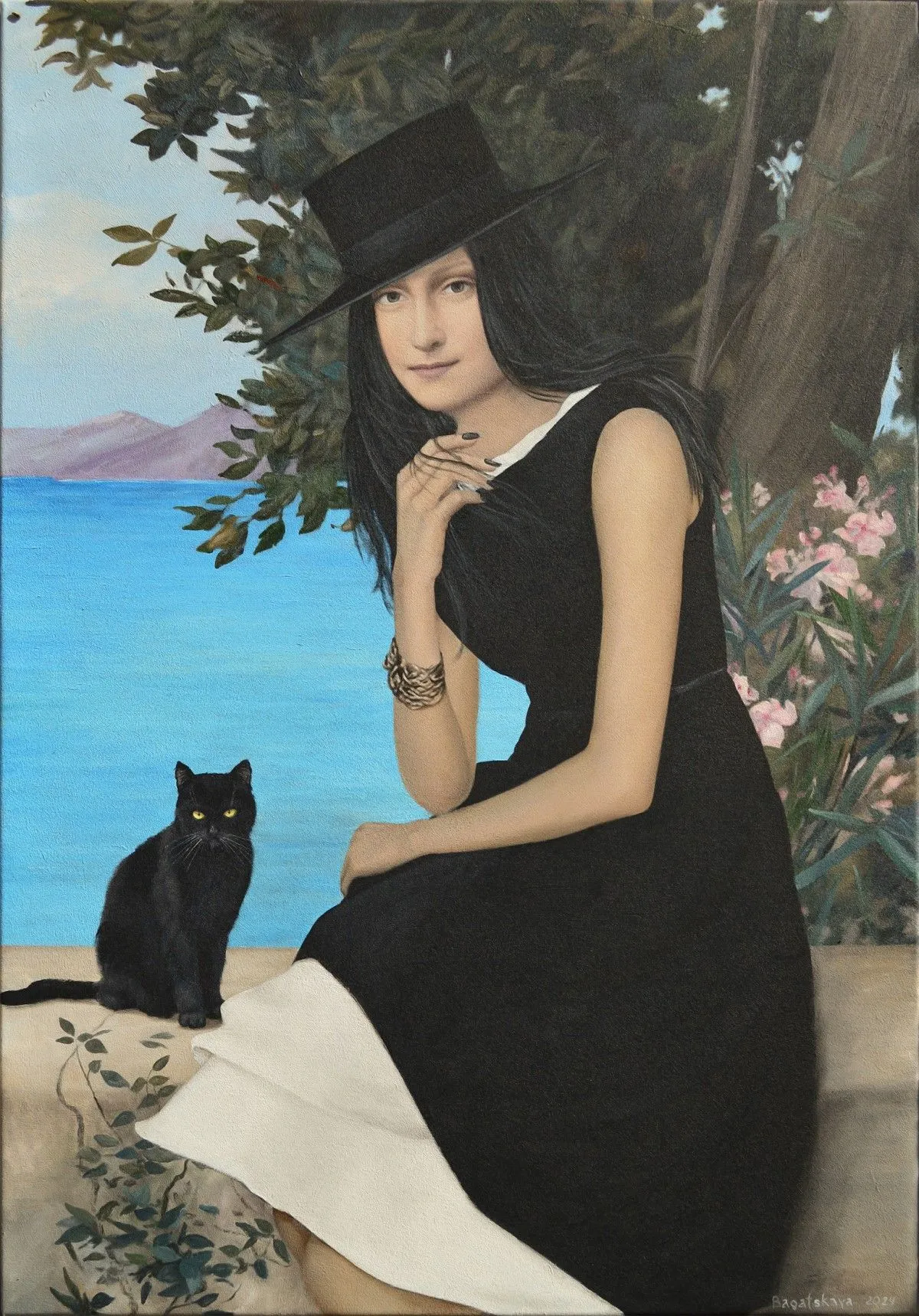Contemporary portrait "Once by the Sea", artwork by Nataliya Bagatskaya