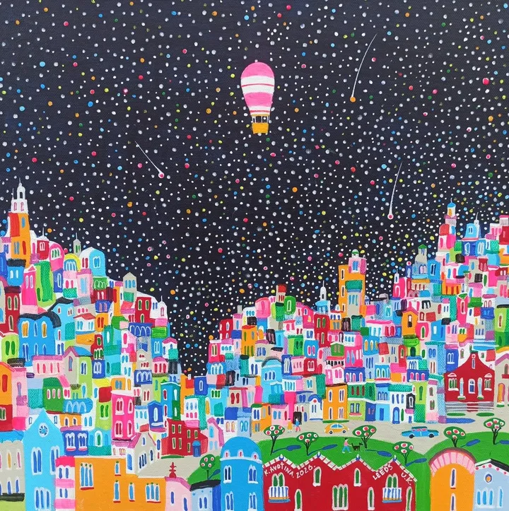 A City Wrapped In Starlight, artwork by Katrina Avotina