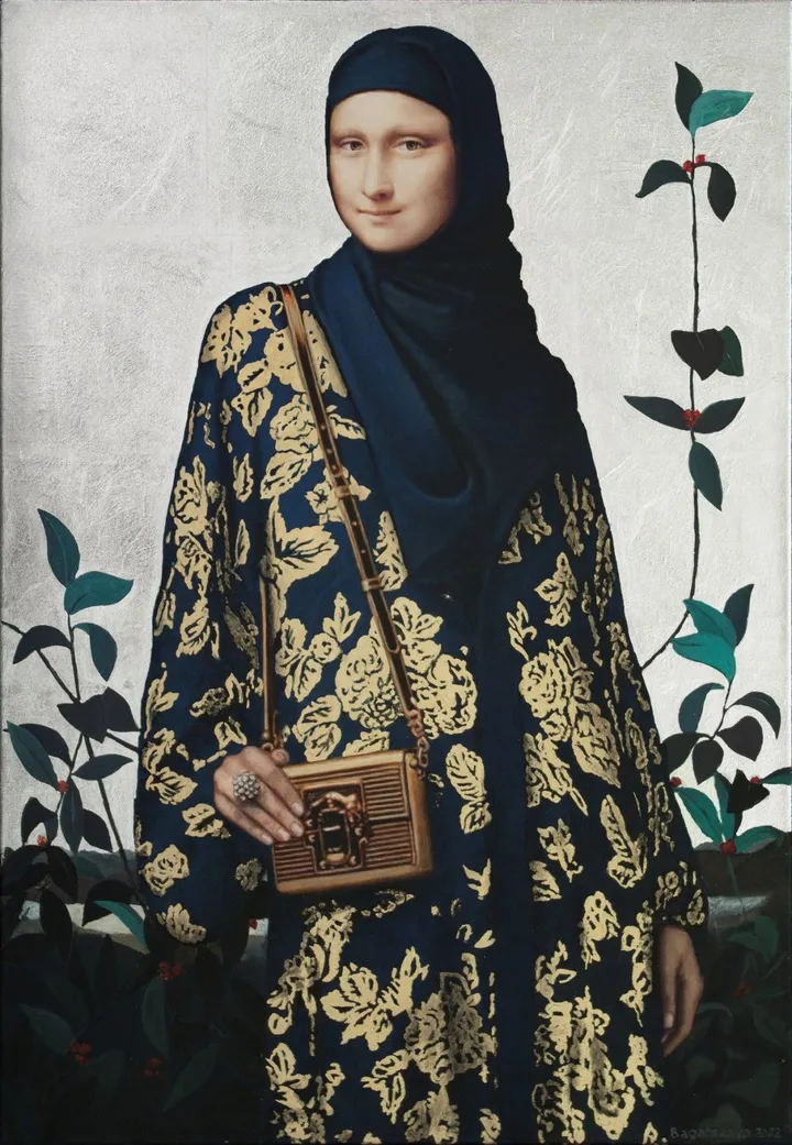 Contemporary portrait "The Promenad", artwork by Nataliya Bagatskaya