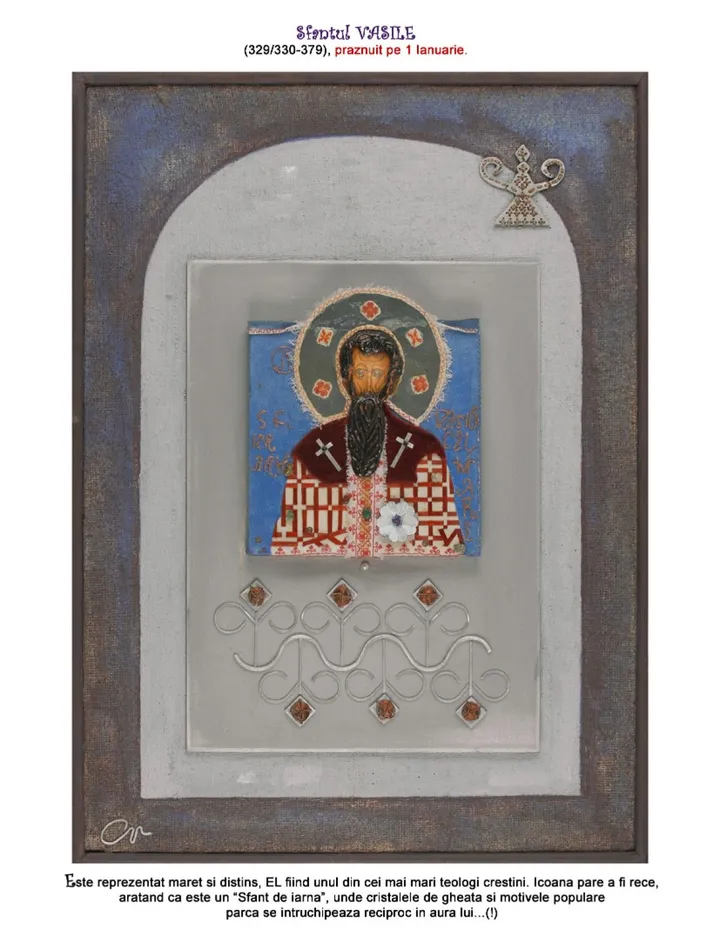 Saint Basil, artwork by Neculai Cociorva