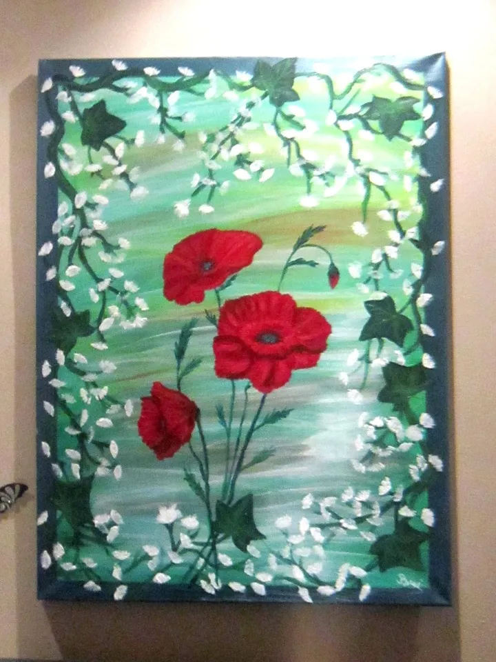Les coquelicots d'Adelaïde, œuvre de Brigitte Veny
