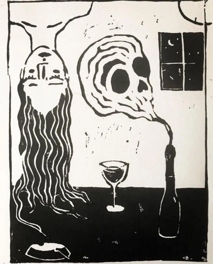 On the edge of boredom, artwork by Romzi Art
