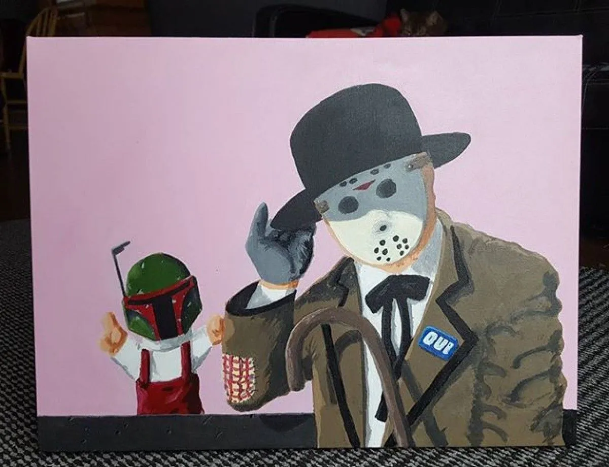 Bobino et Bobba Fett, artwork by Yan Thériault