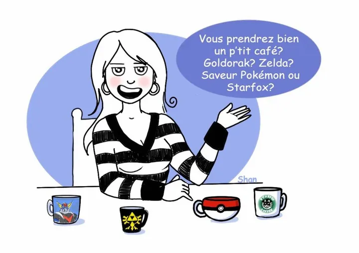 Une petite tasse de thé?, artwork by Josee Laplante