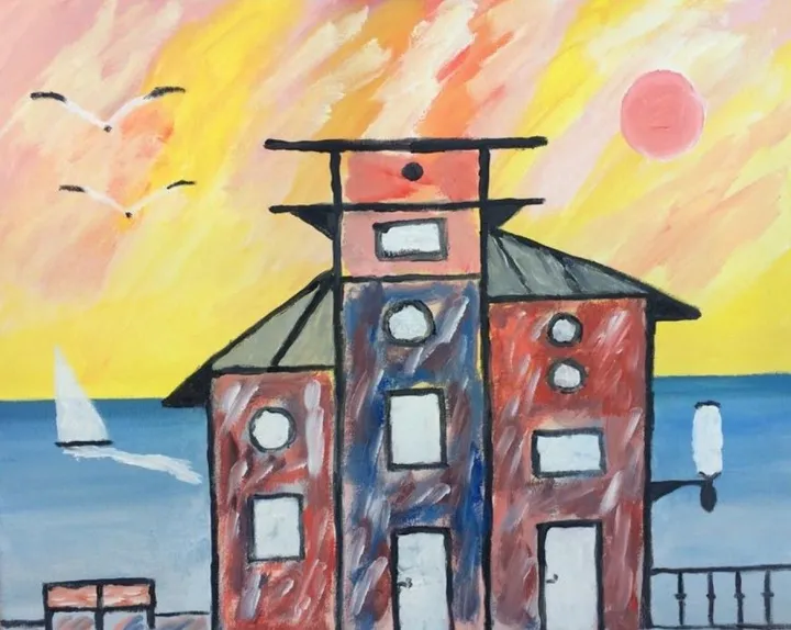 Beach house. by Stankevicaite, œuvre de Stankevicaite .