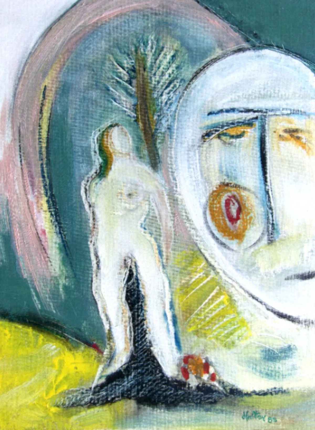 Nu et masque, œuvre de Alain HALTER