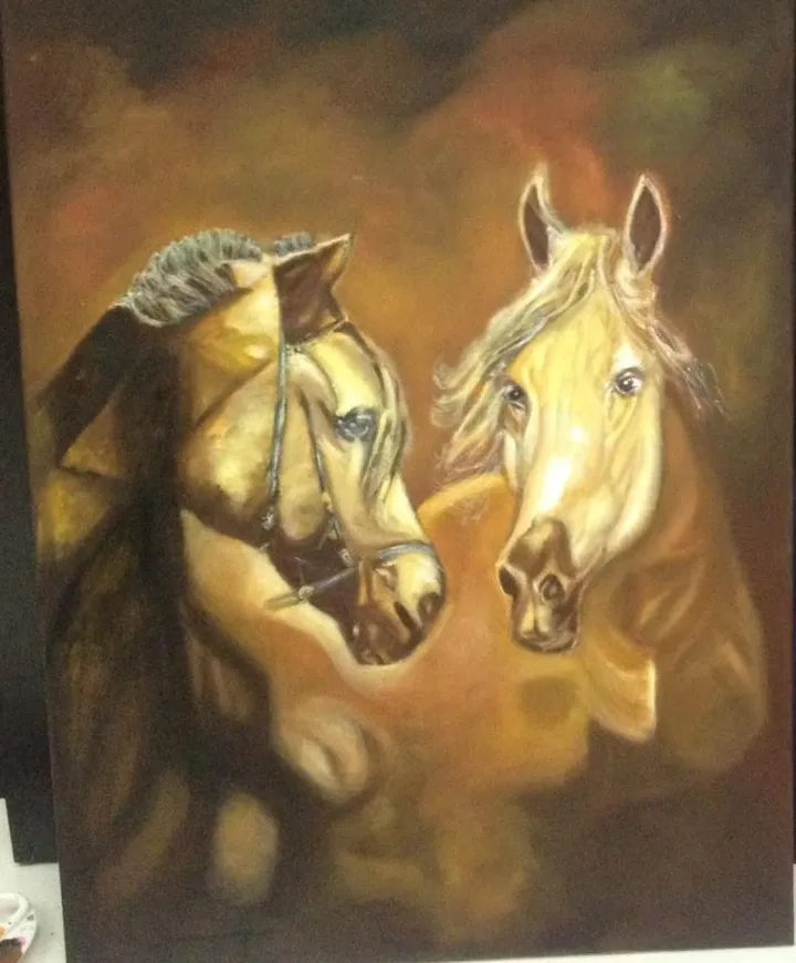 Horses, artwork by Nirupama Ashok