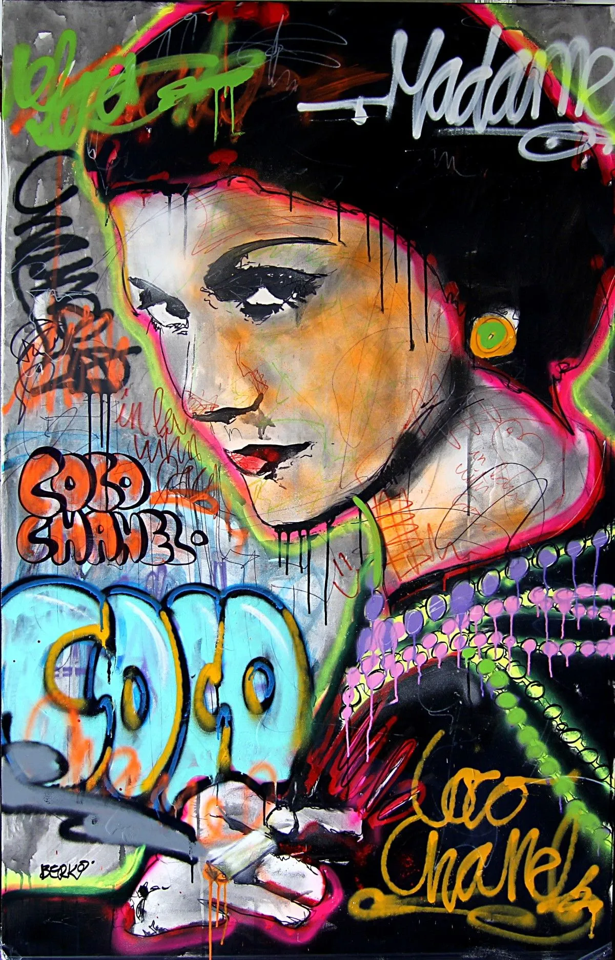 Coco Chanel - Street, œuvre de Berko .