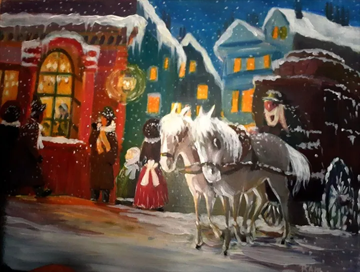 Noel 1910 (Golden age Christmas), œuvre de Marcel Ramet