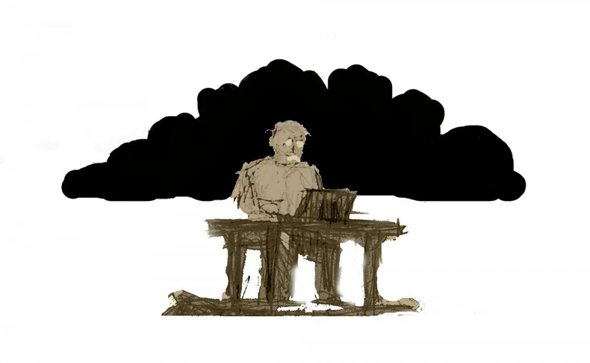 Triste fin -Sad end, artwork by Jean Bessat
