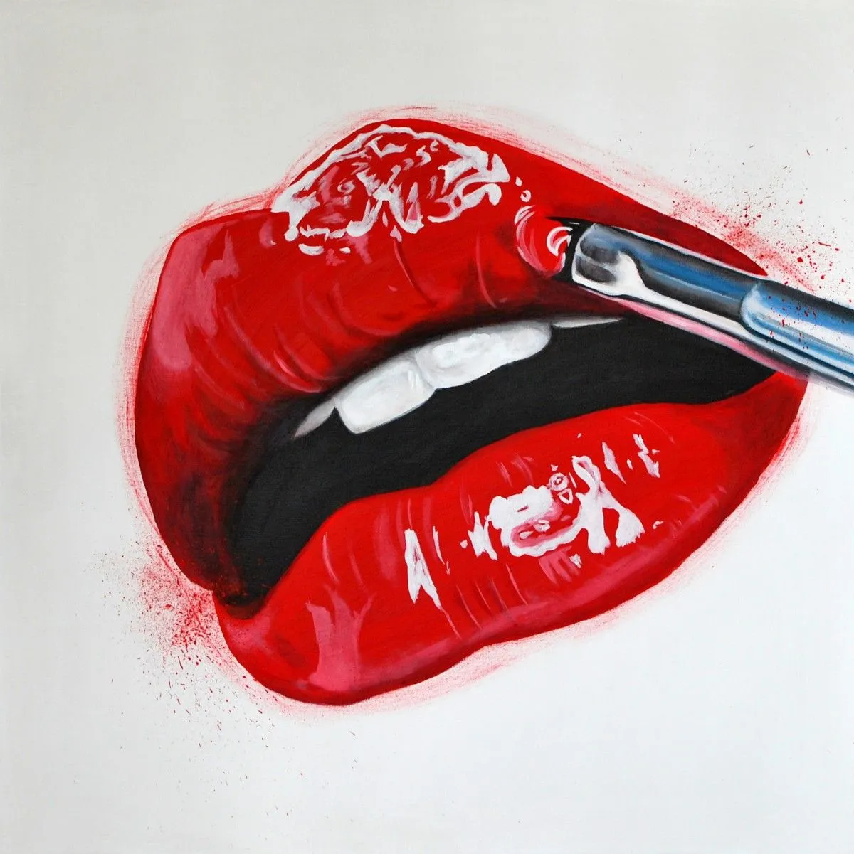Red lips, œuvre de Artémo par Christine Bélanger