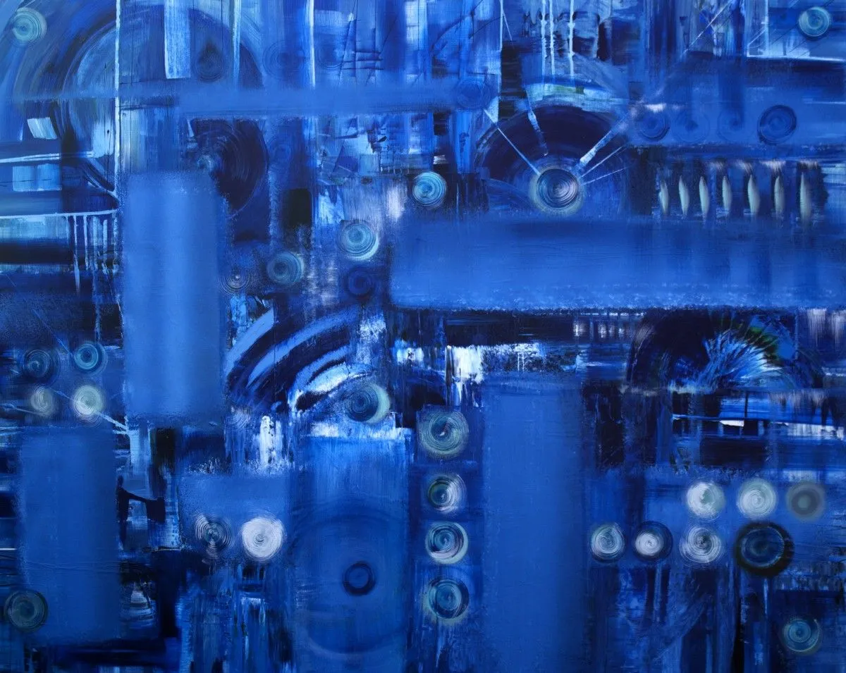Blue Engineering, artwork by Khrystyna Kozyuk