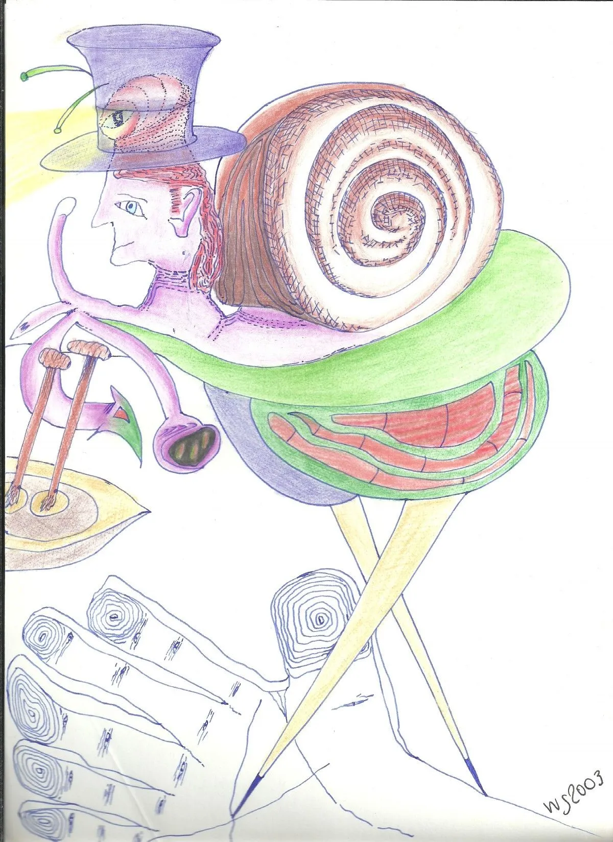 The palmistry snail, œuvre de wilson SASSO