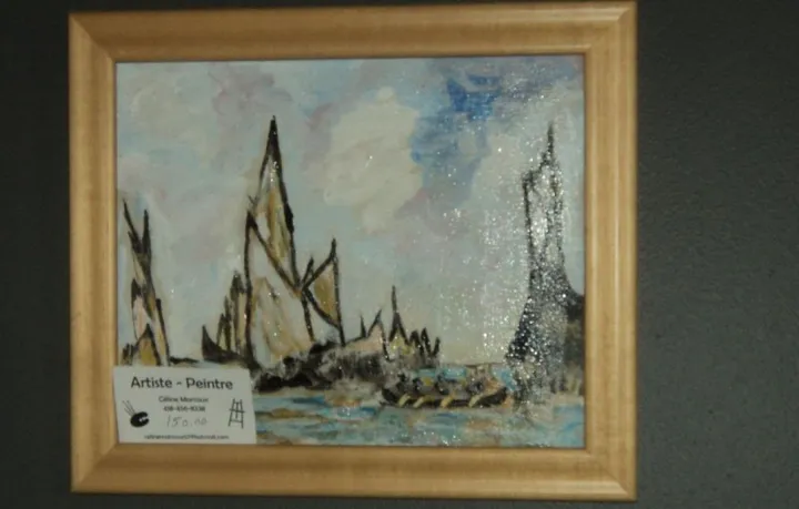 La flotte Anglaise, œuvre de Céline Marcoux