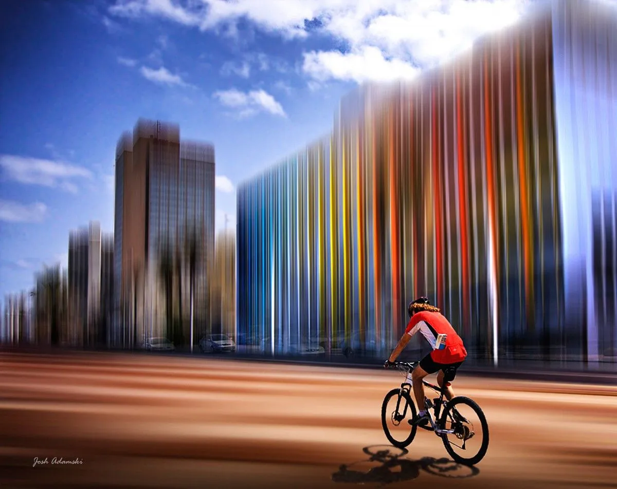 the biker, œuvre de Josh Adamski