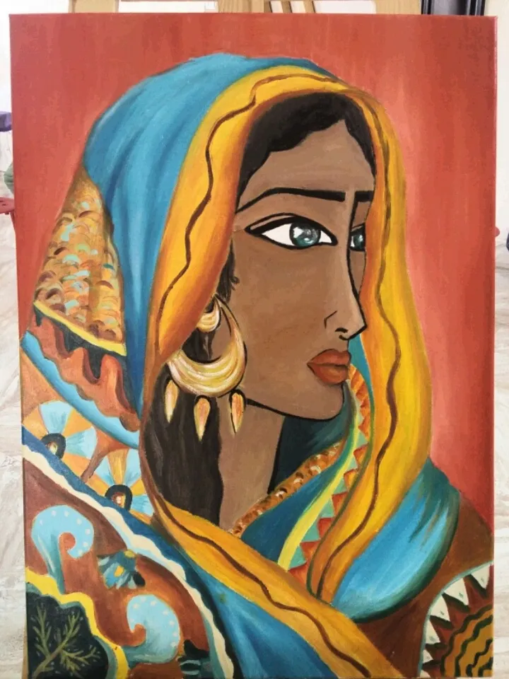 Nubian woman, œuvre de Aliaa Mohamed