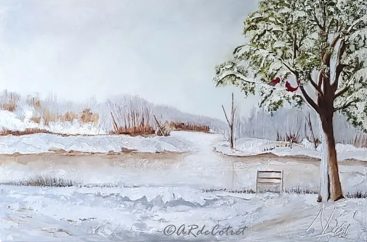 Douceur hivernale, œuvre de Anne René de Cotret