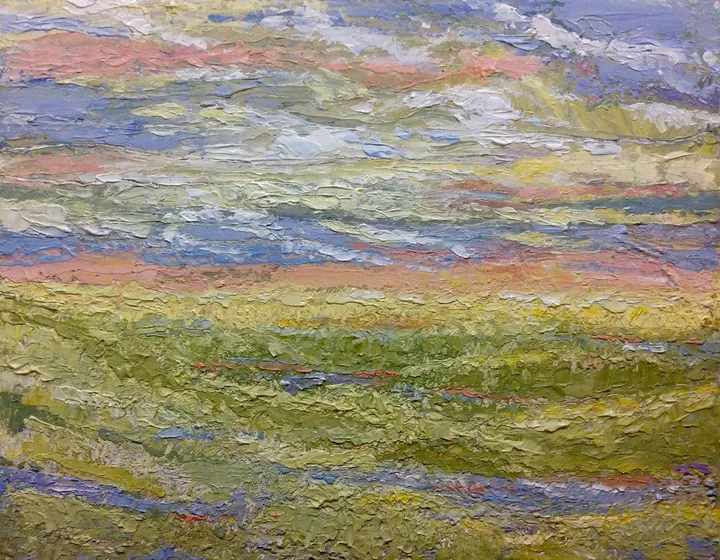 Paysage pastel, artwork by Ursula Lampron
