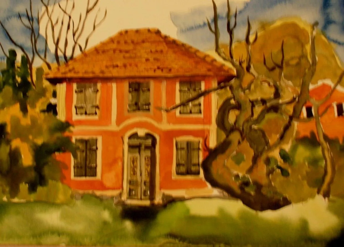 Old house, artwork by Olga Strugovshikova