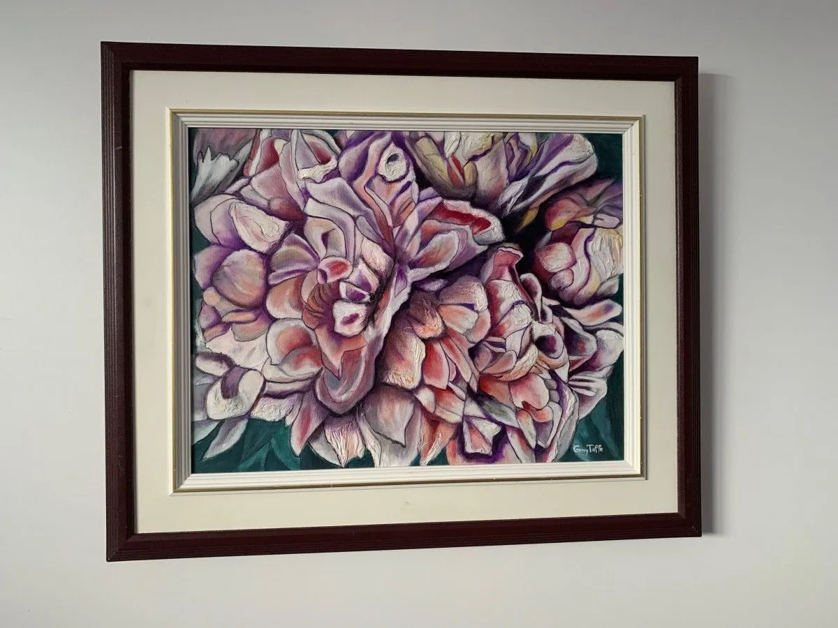 douce pivoine, œuvre de Geny Toffe